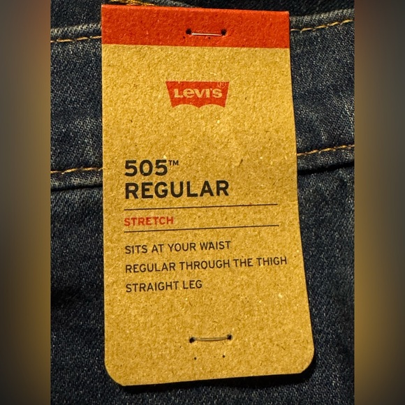 Levi's 505 Regular Straight Leg Jeans 42x29 - Picture 6 of 9
